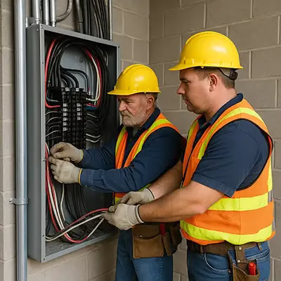 Electrical maintenance at a business property in Cedar Rapids